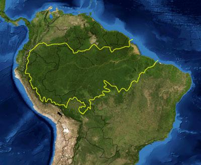 map of amazon rainforest